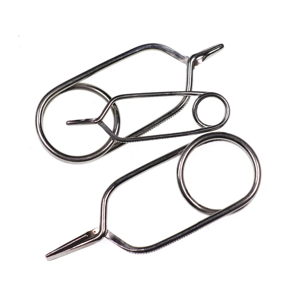 Bimoo-Alicates para atar moscas, herramienta de envoltura de plumas, Clips de soporte para moscas de pesca, L, M, S - imagen 4