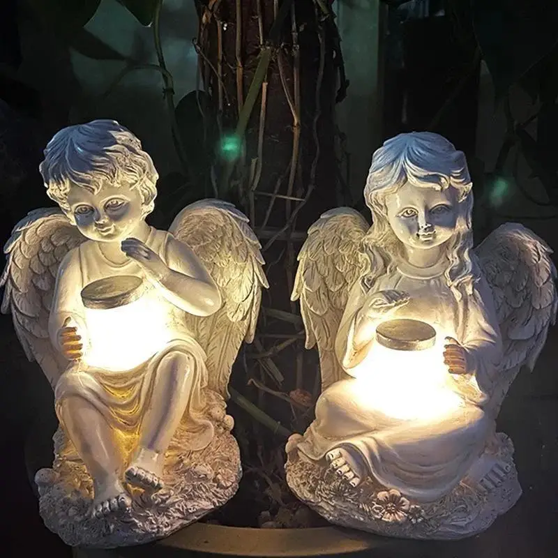 Ángel Solar Europeo para Jardín – Escultura Decorativa de Patio - imagen 3