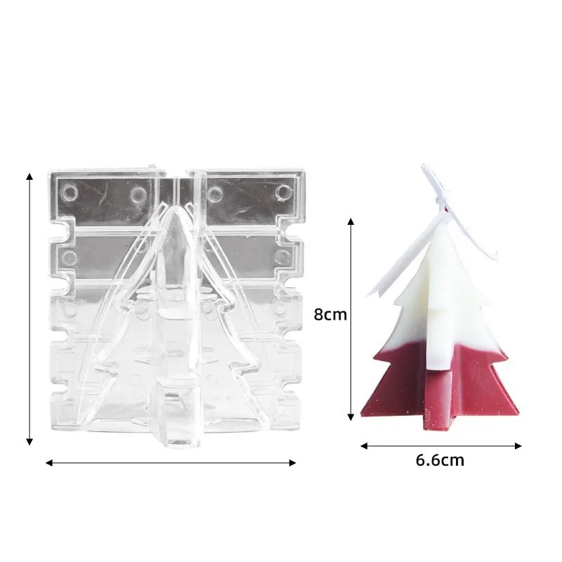 Molde de vela de Navidad hecho a mano, forma de cruz, vela de árbol de Navidad, molde de plástico - imagen 2