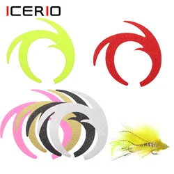 ICERIO-Material de silicona para atar moscas, 6 piezas, rizo Teaser Twist, cola para Streamer, Spinnerbait Jig, señuelos