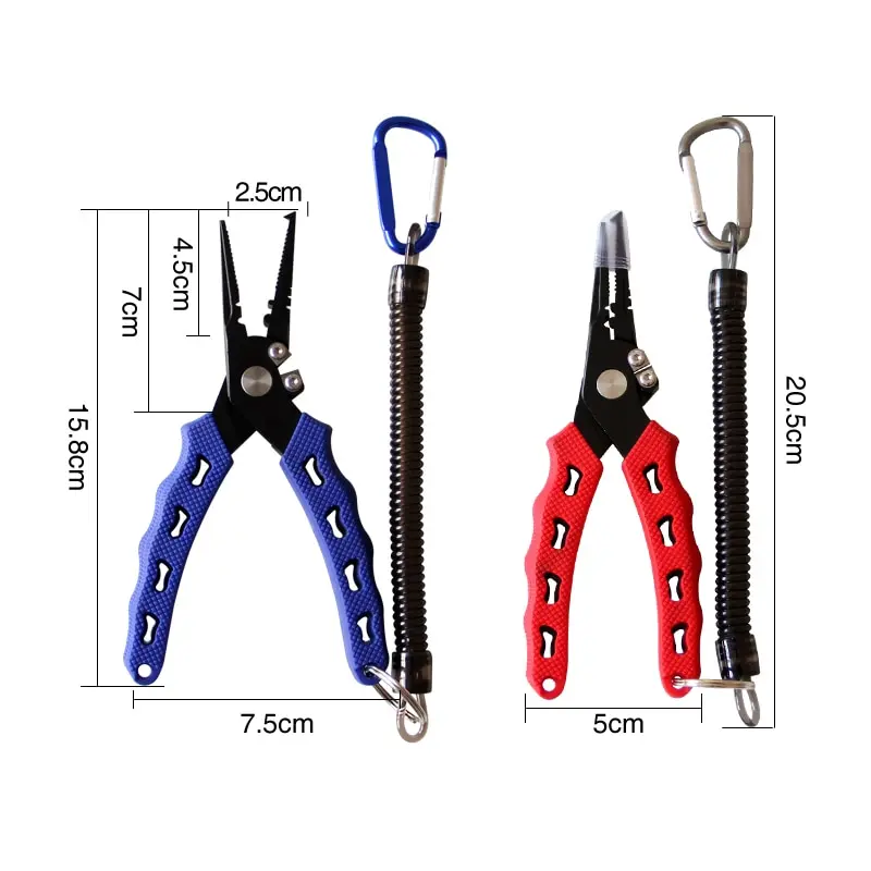 ILure-Alicates de Pesca de acero inoxidable, abrazadera de anillo dividido, cortador de línea de hoja de acero de tungsteno, herramienta de aparejos de Pesca multifunción - imagen 5