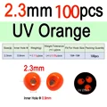 2.3mm Orange 100pcs