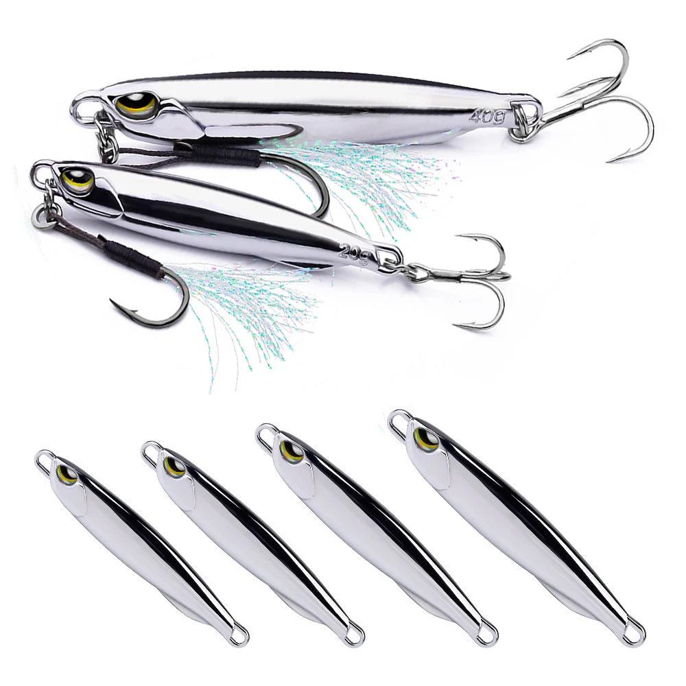 Señuelo de Pesca giratorio de Metal, cebo Artificial plateado de 15g, 20g, 30g, 40g, trucha, Lucio, aparejos de lubina - imagen 4