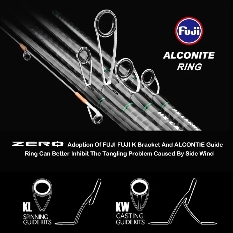 PURELURE ZERO-cebo pequeño ligero de alto carbono, caña de lanzamiento larga, pesca en roca, caña giratoria para trucha, pesca BFS, fundición UL Stream Bass - imagen 5