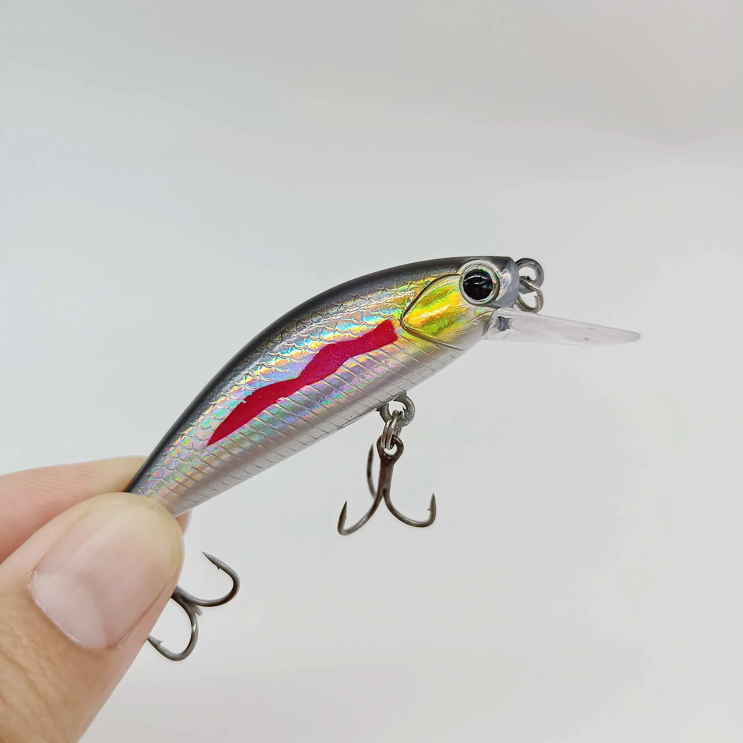 DUODUOYU-SEÑUELOS DE PESCA DE pececillos, cebos artificiales de 11g/55mm, Crankbait Isca, para lubina, perca, Lucio, trucha, 1 piezas, nuevo