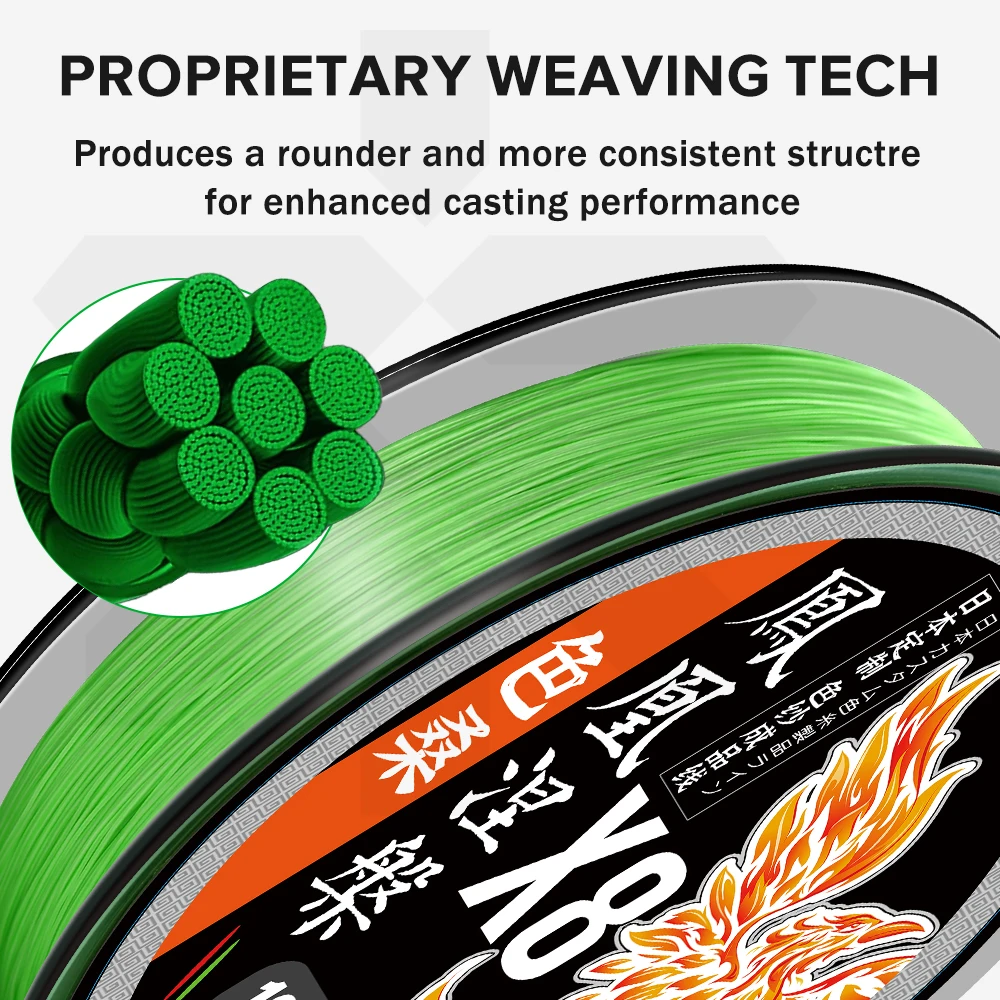 ZUKIBO Phoenix-sedal de pesca trenzado de PE, 8 hebras, nunca se decolora, multifilamento suave japonés, para aparejos de pesca de carpa - imagen 5