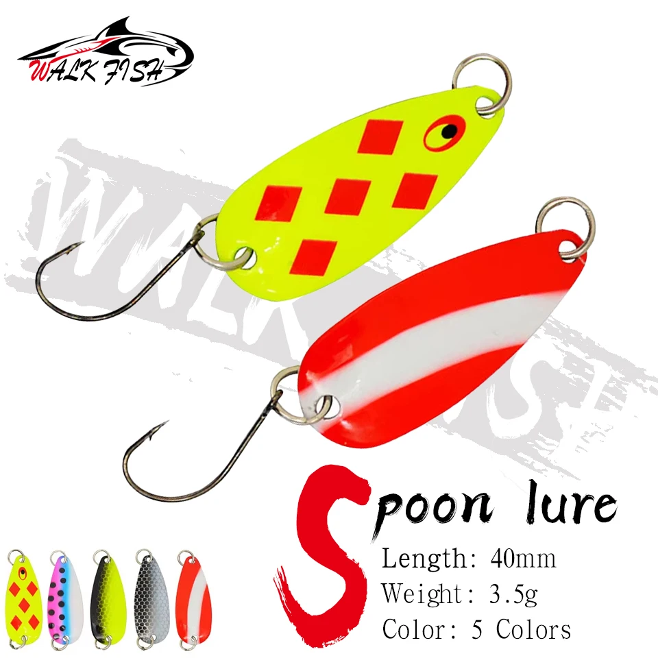 Walk Fish señuelo giratorio para trucha con cuchara y anzuelo simple