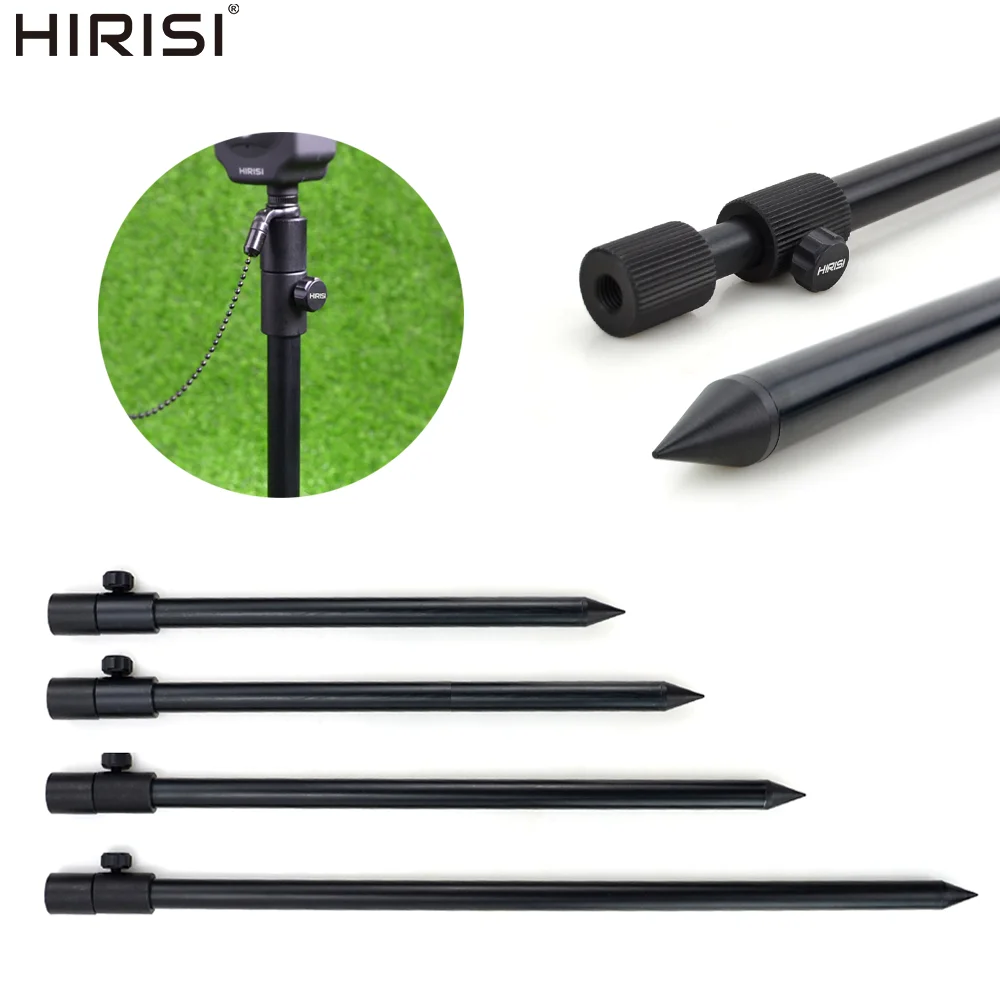 Pod pesca carpa Hirisi aluminio negro 16mm resistente ligero 2 uds
