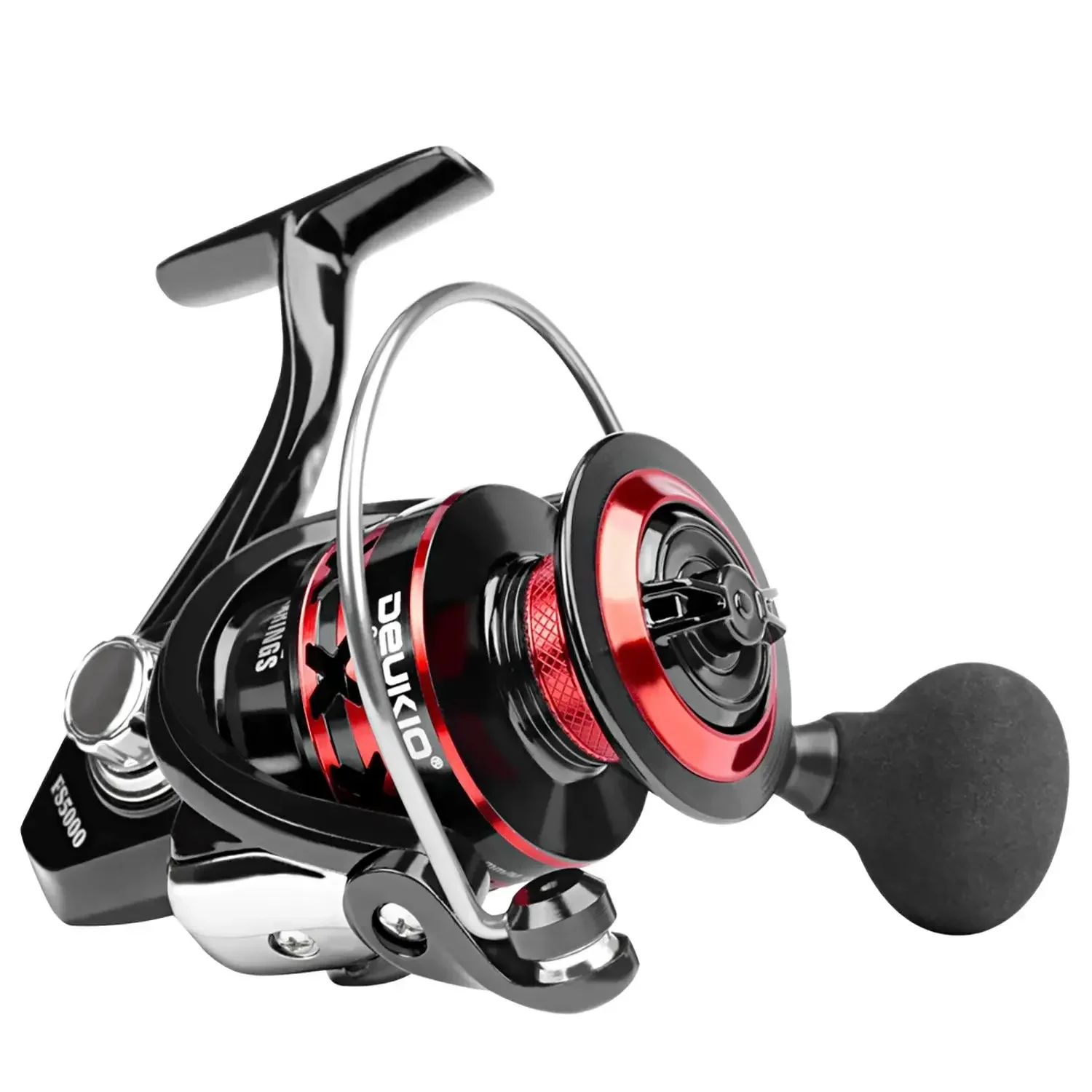 JOSBY-carrete giratorio de Pesca, aparejos de Pesca, relación de transmisión 5,0: 1, alta velocidad, 8kg, arrastre máximo, carpa para agua salada/agua dulce - imagen 4