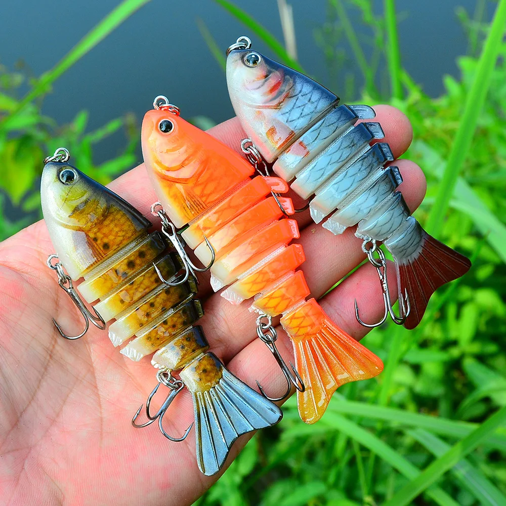PROBEROS-Señuelos de pesca Wobblers que se hunden, 3,93 pulgadas/0,54 oz, cebo de natación multiarticulado para trucha de agua dulce y salada, 1 ud. - imagen 5