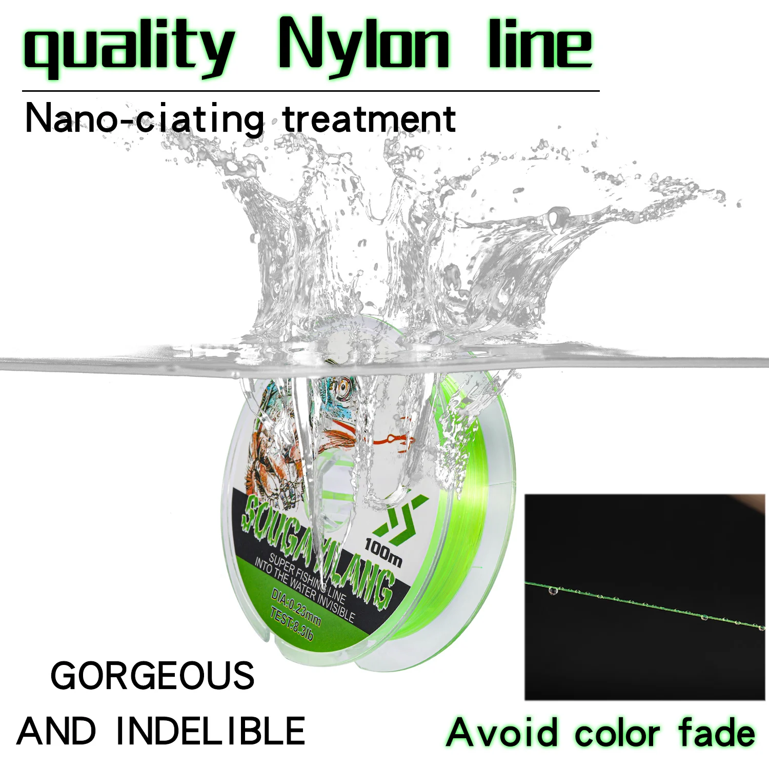 Sougayilang-sedal de pesca de nailon superfuerte de 1000M, hilo de pesca de monofilamento de alta calidad, abrasión, línea Fishi japonesa, fregadero de fluorocarbono 5-30LB - imagen 5