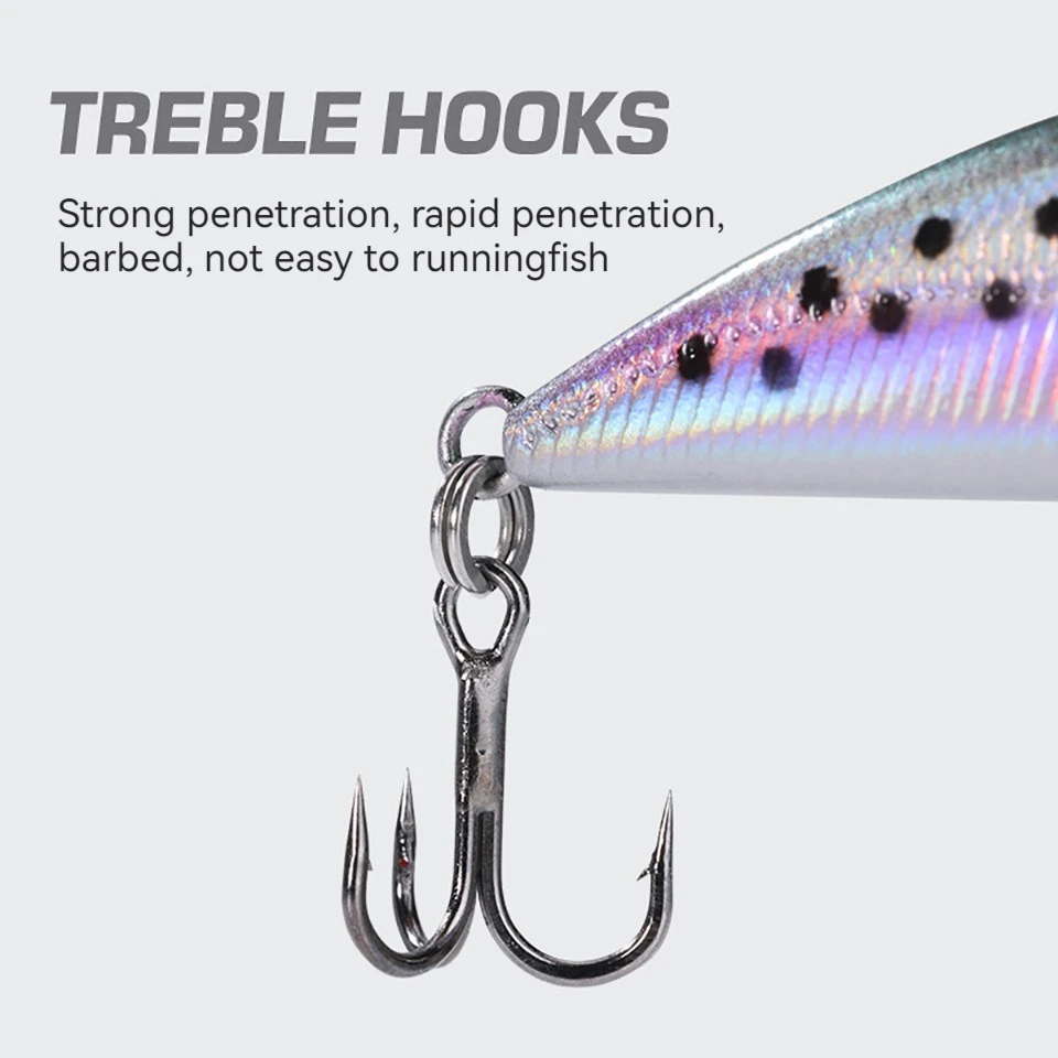 WALK FISH-señuelo de Pesca de pececillos que se hunde, 50mm, 5,5g, Wobblers, Crankbaits Isca, cebo duro Artificial, Mini Señuelos de Pesca, aparejos de Pesca - imagen 3