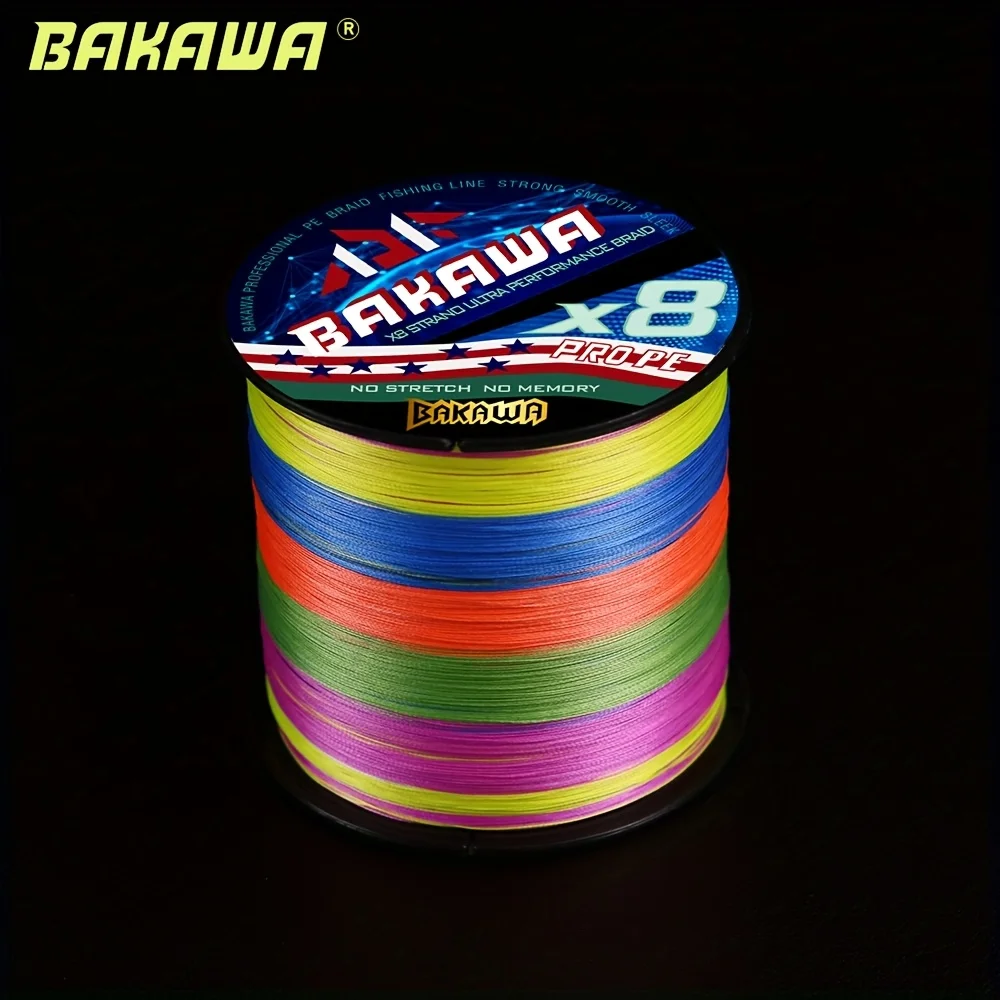 BAKAWA 8 hebras 1000m línea trenzada multifilamento 22-90LB Multicolor súper fuerte Japón X8 PE línea de Pesca de agua salada Pesca - imagen 2