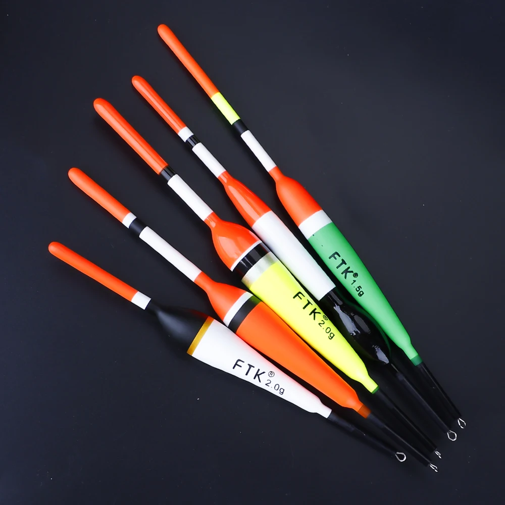 Flotadores de pesca FTK, 1,5g/2g, 13,5-17cm, conjunto de boya, flotadores de pesca Bobber, boya flotante de colores de tamaño mixto para accesorios de pesca