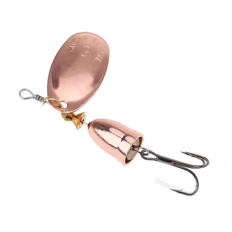 Bazooka giratorio Spinner Metal 4g 6g 9g10g16g19g latón duro Artificial cuchara cebo anzuelo triple aparejos para Lucio señuelo de pesca - imagen 4