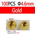 100pcs 4.6mm Gold