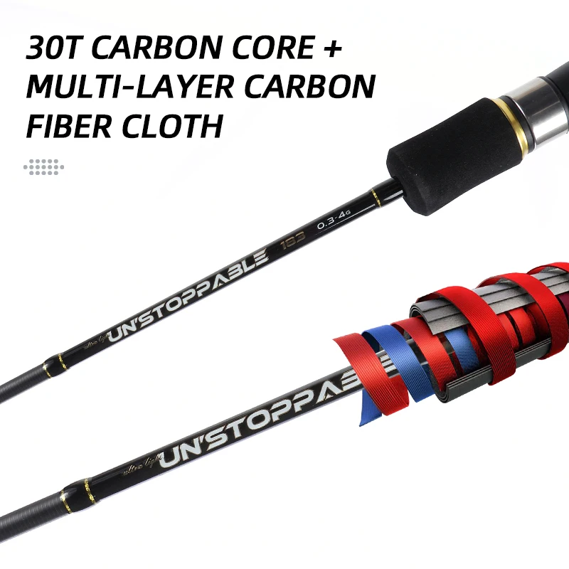 MIFINE UNSTOPPABLE SPIN 30T caña de pescar ultraligera giratoria de carbono pesas de señuelo 0,3-4g/0,6-6g/0,7-8g UL Power 1,83 M/1,98 M/2,13 M - imagen 4