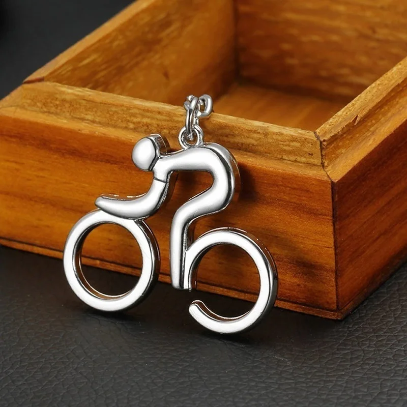 1 Uds. Llavero deportivo para hombre, llavero de Metal para bicicleta, ciclismo, llaveros, accesorios colgantes - imagen 3