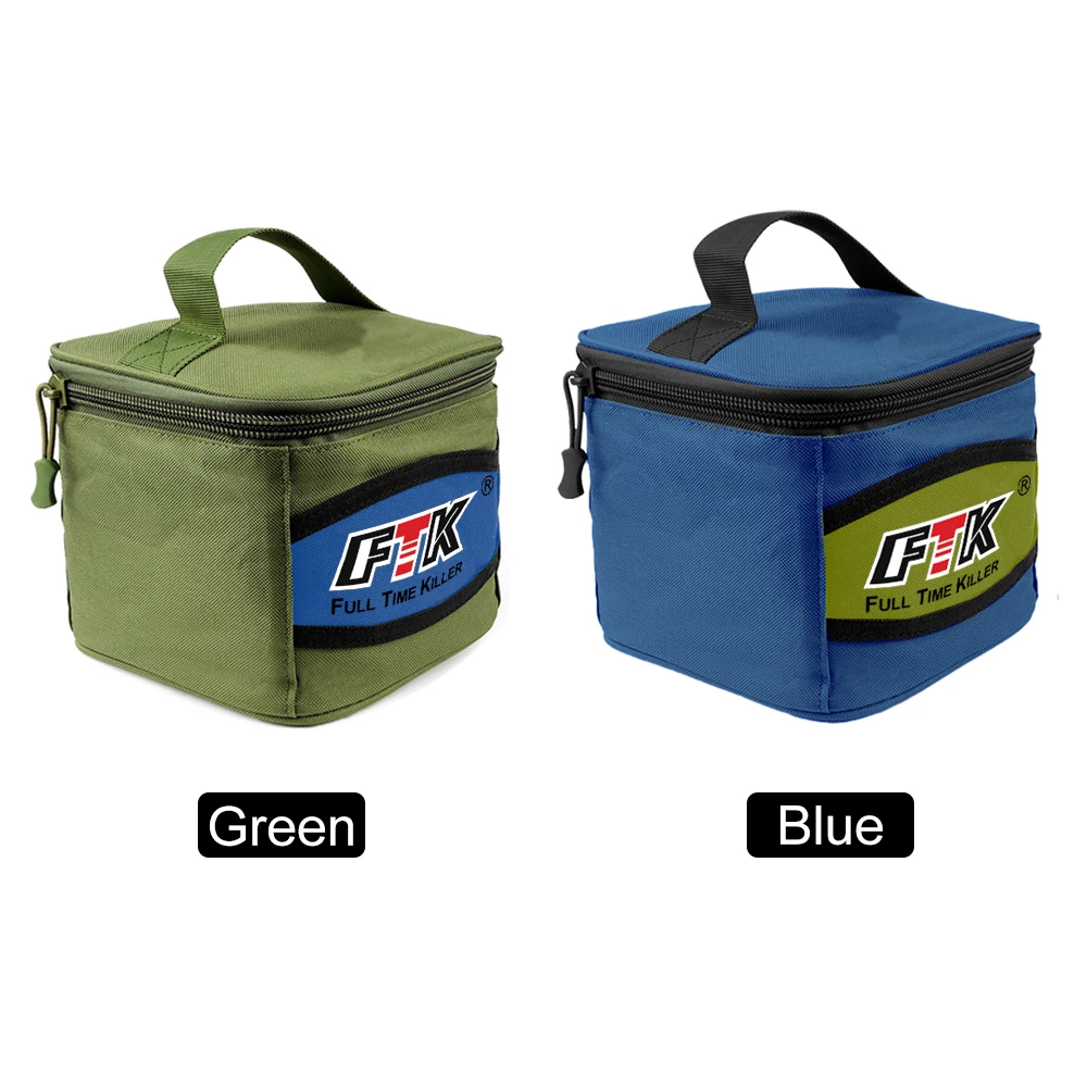 FTK-Bolsa de almacenamiento de carrete de Pesca, Estuche de transporte, carrete de tela Oxford, equipo de señuelo para carrete de Pesca, bolsa impermeable, accesorios de Pesca - imagen 5