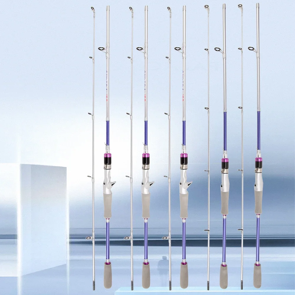 Caña de pescar con señuelo GHOTDA, caña de pescar de fibra de carbono de 2 secciones, 1,65 m/1,8 m, caña de viaje giratoria/fundida, aparejos de Pesca, Bait3-20g - imagen 2