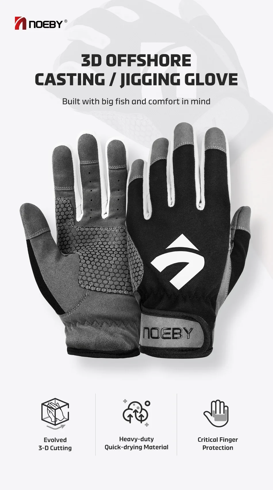 Guantes de pesca NOEBY visión general