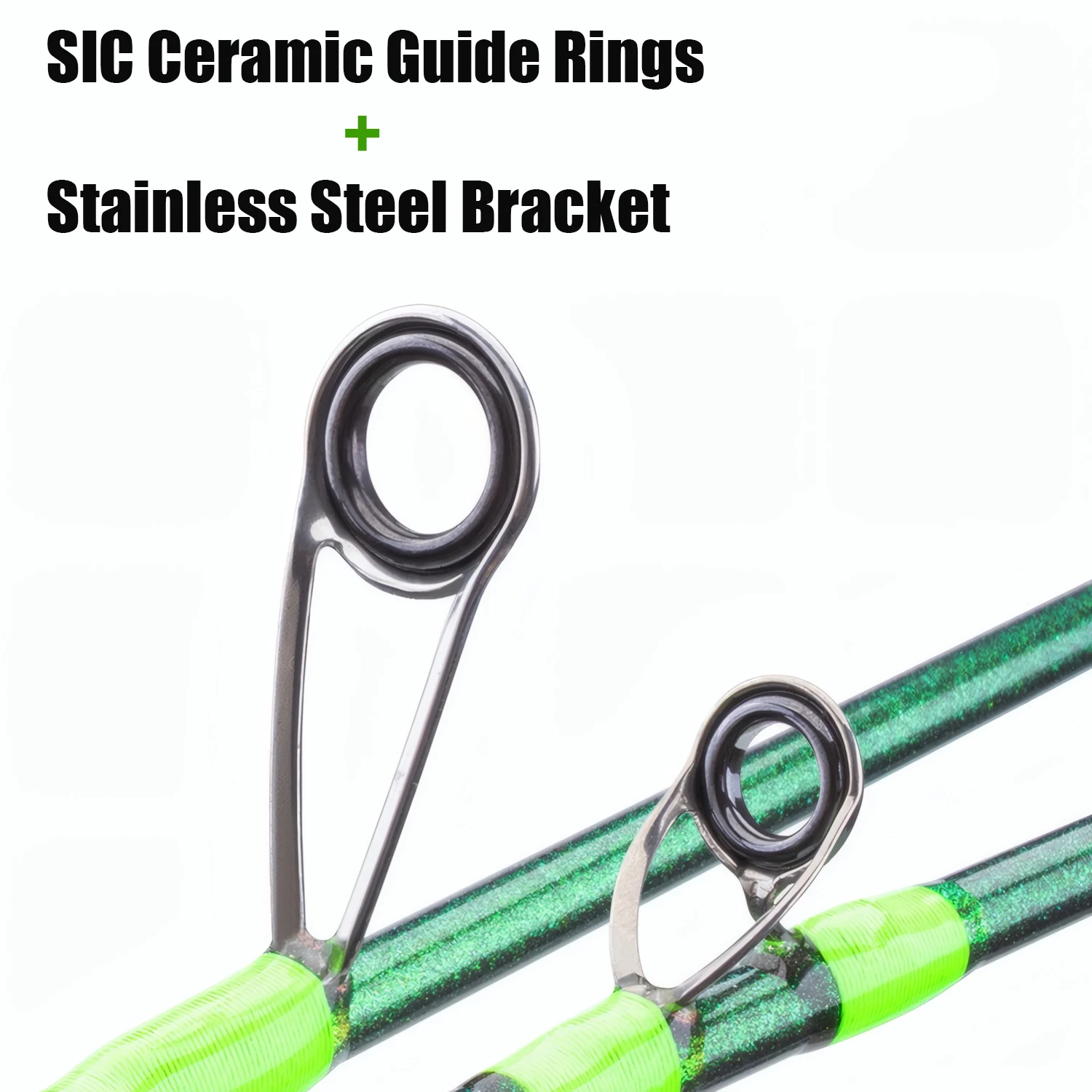 Accesorios para caña de pescar con señuelo UL, caña de cebo giratoria ultraligera de fibra de carbono, herramienta para caña de pescar de lubina y trucha de carpa, punta sólida - imagen 4