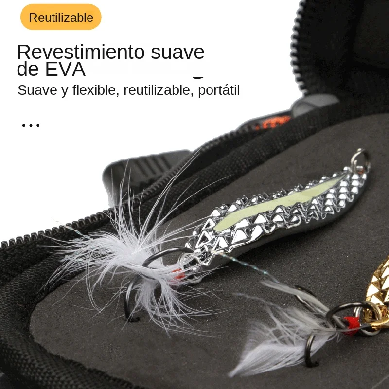 Cartera para señuelos de gran capacidad, bolsa giratoria duradera, almacenamiento de señuelos, Estuche de transporte, billetera para Gitter, bolsa de pesca, accesorios de pesca - imagen 2