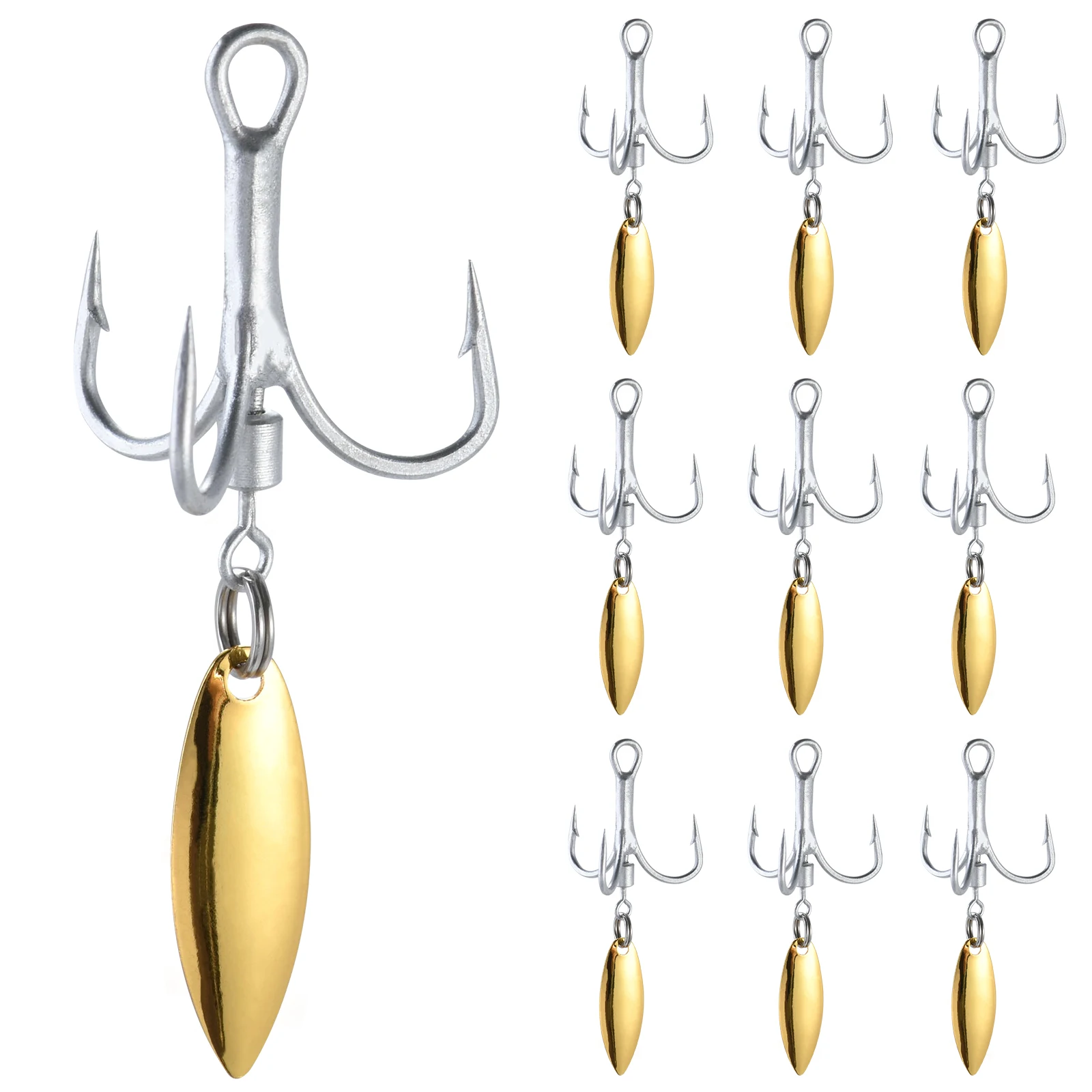 Goture anzuelos triples spinner spoon – para agua dulce y salada