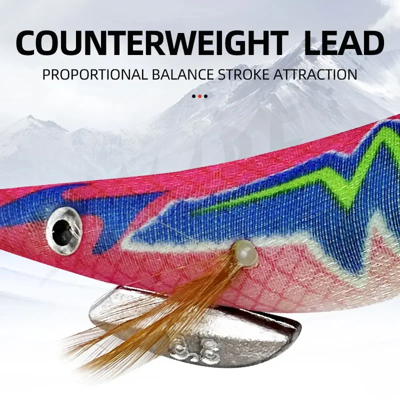 10 unids/bolsa plantilla de calamar que brilla en la oscuridad luminosa nuevo estilo señuelo de pesca plantillas de calamar luminosas con 2,5 # ,3.0 # ,3.5 #   Cebo de pesca con anzuelo - imagen 3