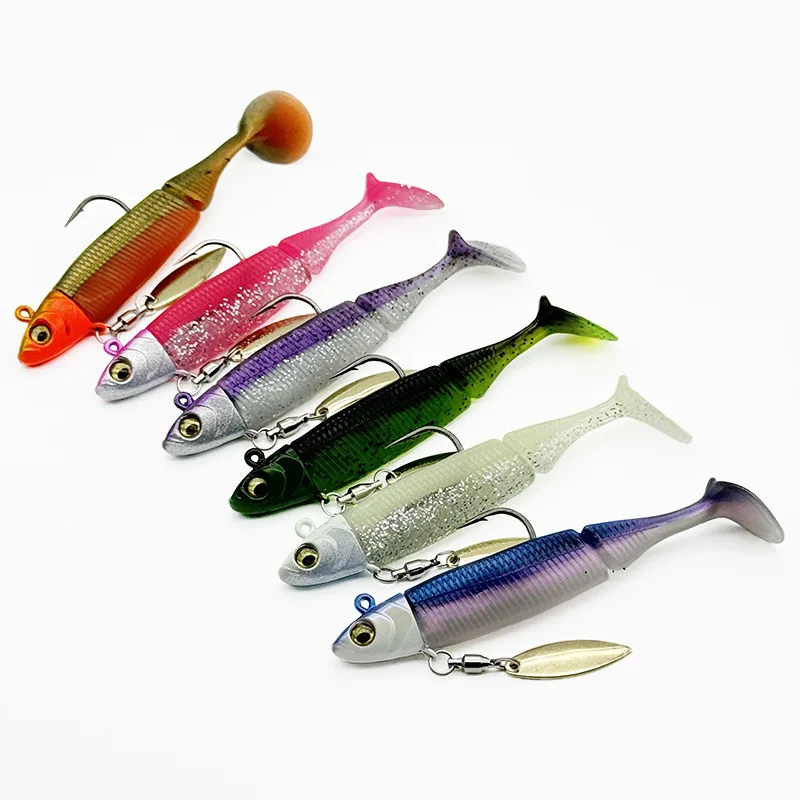 Spinnerbait de silicona Wobbler eficaz mar para lubina curricán veloz