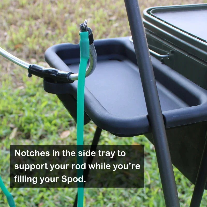 Herramienta de pesca de carpa, estación de cebo, estantes de cebo, jaula de pellets de cohete para estación de cebo de carpa, accesorios de soporte para caña de carpa, 1 ud. - imagen 3