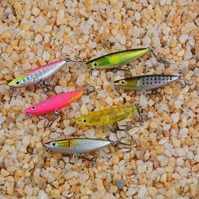Mini señuelos duros de Lucio, cebos artificiales con anzuelo triple, aparejos de Crankbaits de natación, 4,5 cm, 1,8g, 1 piezas - imagen 5
