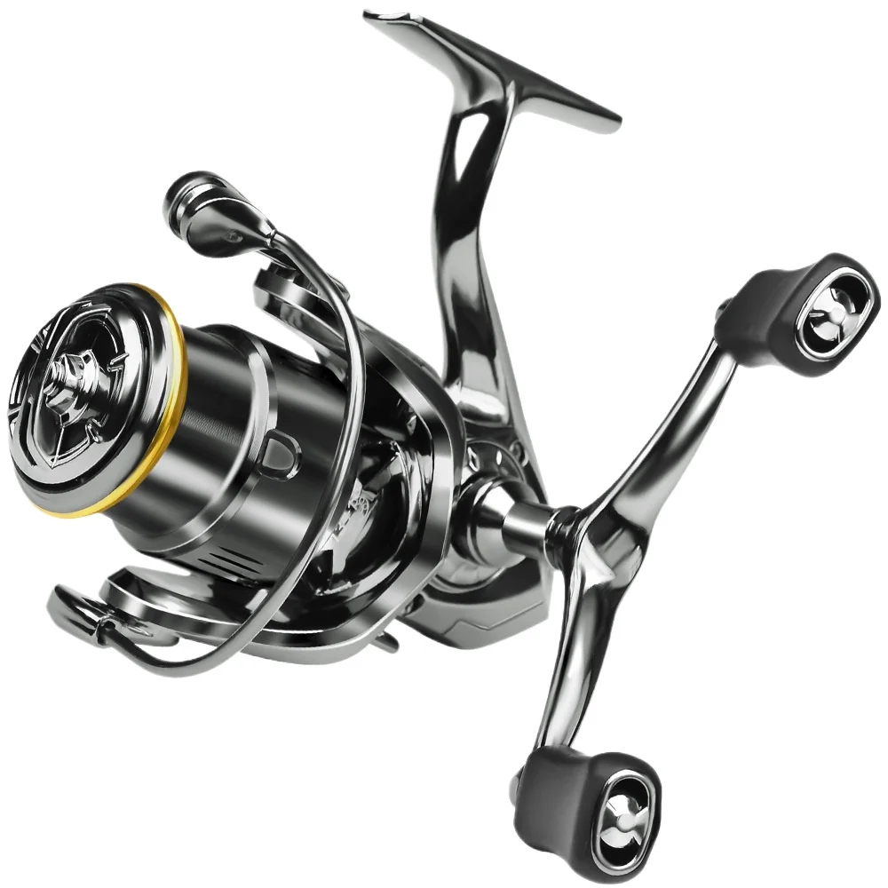 Carrete giratorio 5.2:1 ligero para micro pesca