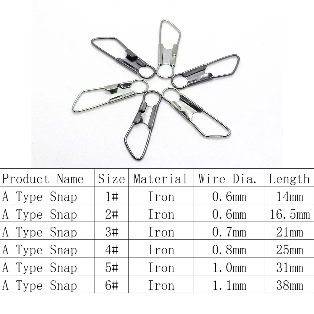 1000 unids/lote 1 # /2 # /3 # /4 #   Blanco negro Acero inoxidable tipo A conector de clavija rodamiento giratorio aparejos de Pesca accesorios Pesca - imagen 3