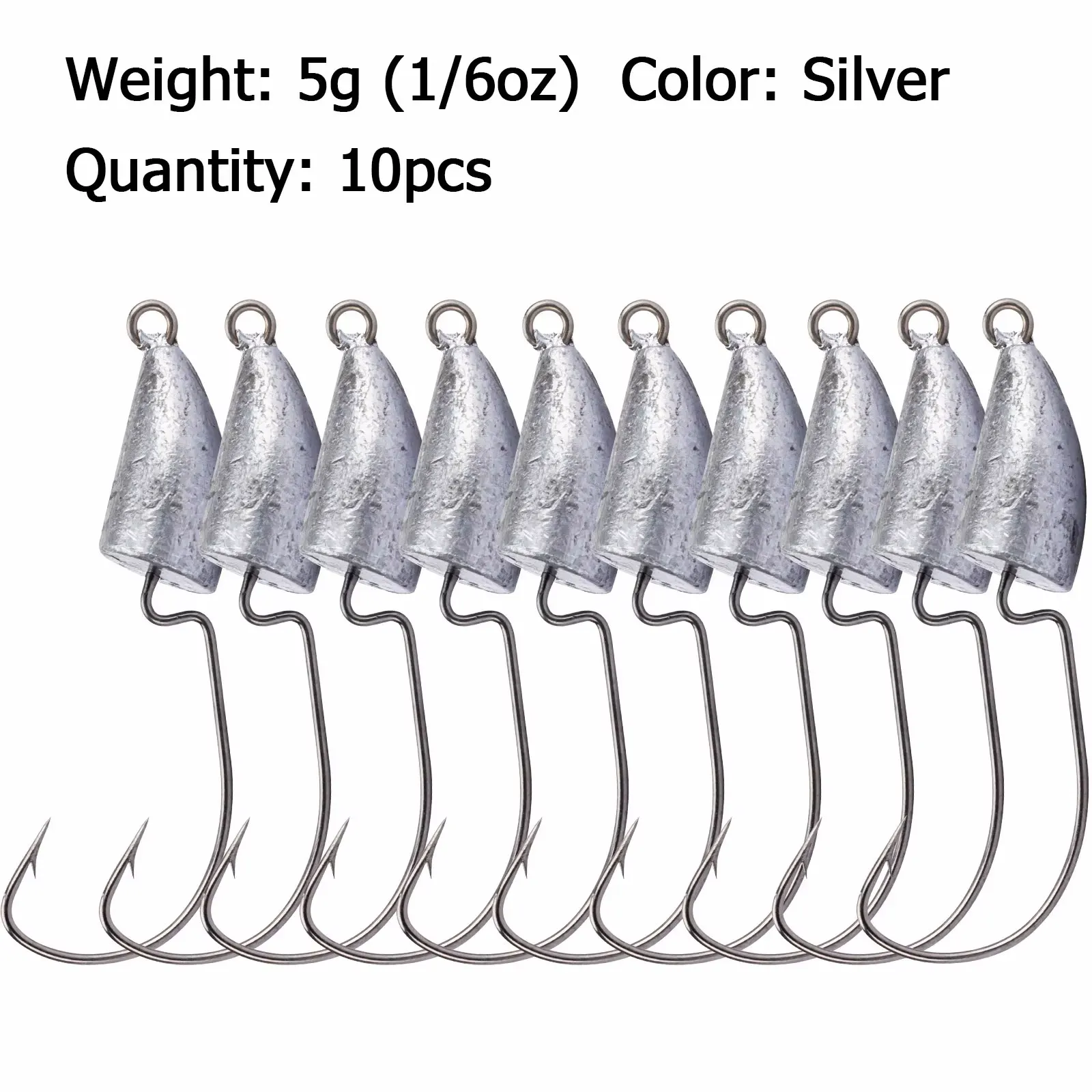 10pcs 5g silver