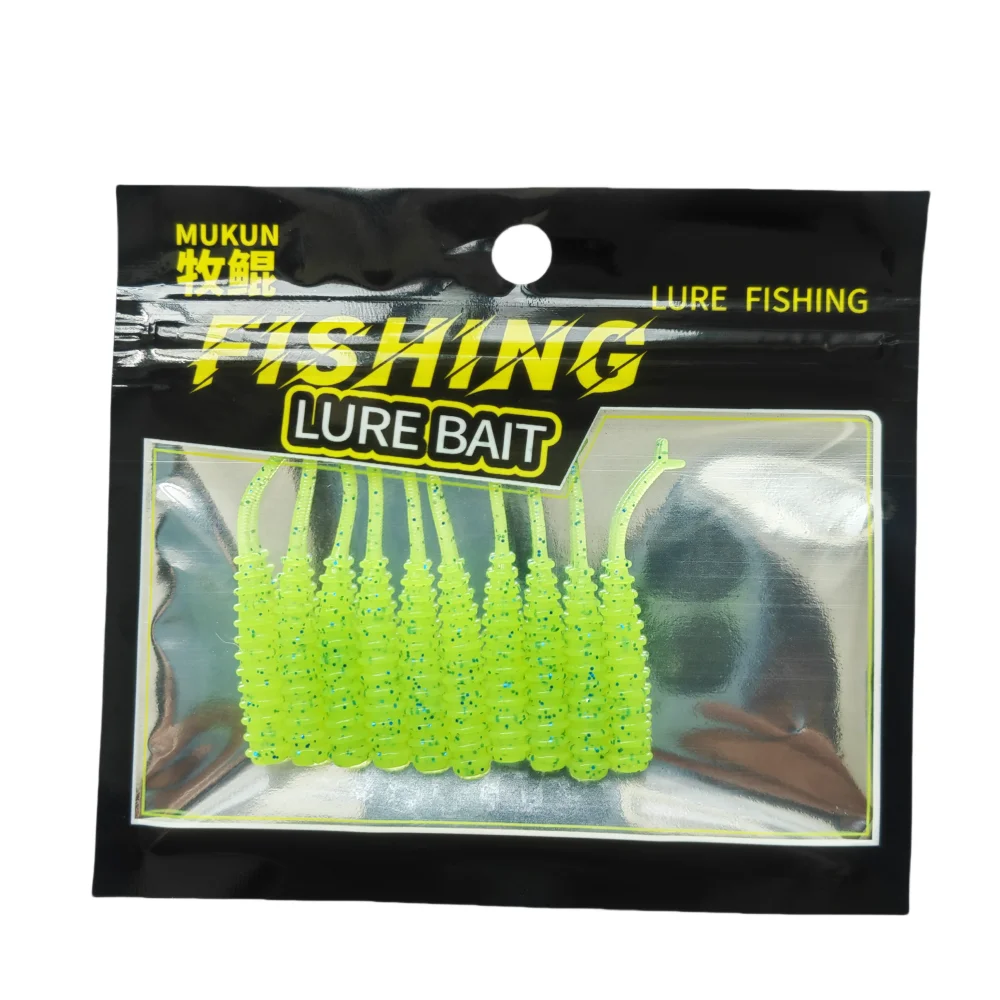 MUKUN 10 Uds PVC Mini Ajing silicona suave señuelos 0,5g 45mm pesca en roca Swimbait Wobblers cebo Artificial aparejos de pesca - imagen 5