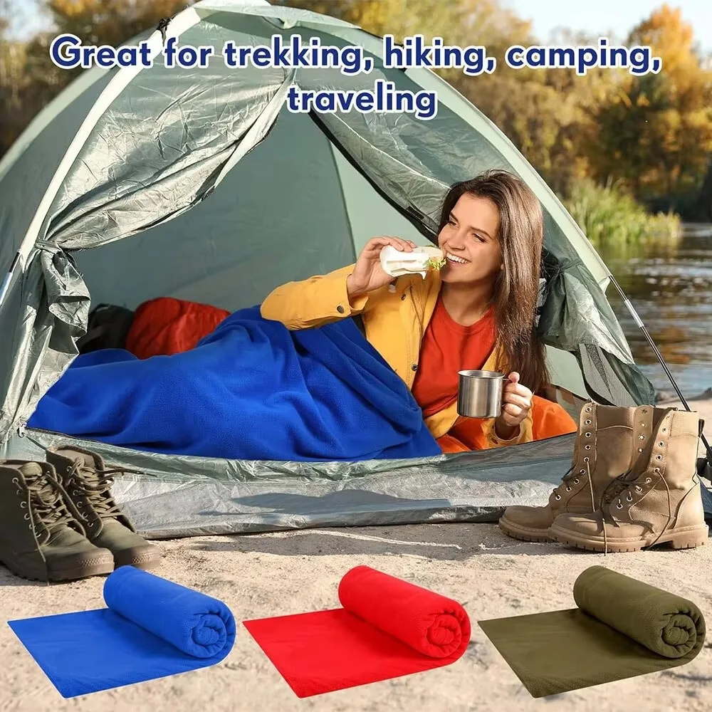 Manta térmica ultraligera de forro polar suave para camping - imagen 3