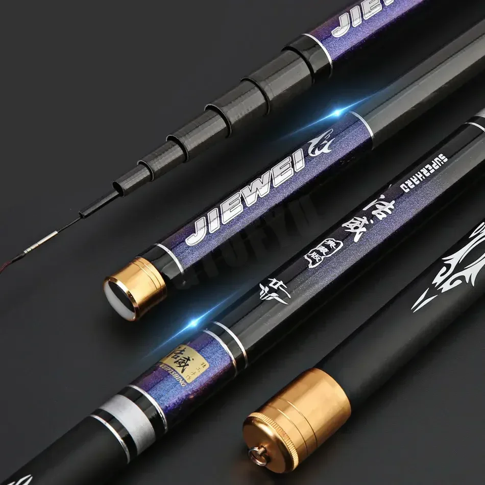 Caña telescópica fibra de carbono ultraligera para pesca en arroyo - imagen 3