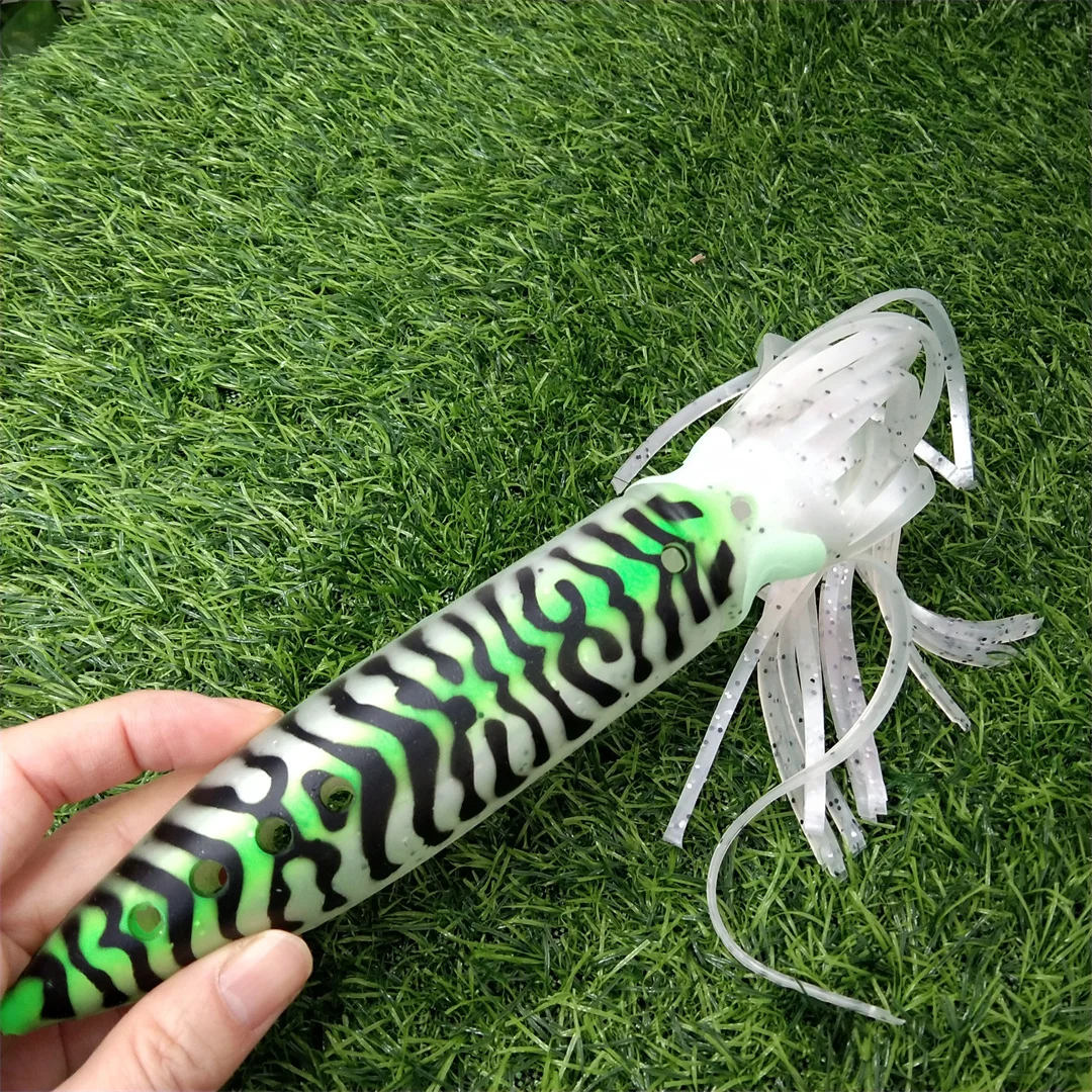 Señuelo blando de pesca biónico, 3 uds., 65g, gran juego, pulpo, pesca en aguas profundas, cebo Wobbler, falda de calamar, plantillas Wobbler, señuelo de atún de pesca suave - imagen 3