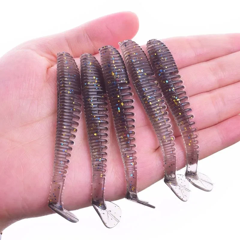 10 Uds Jigging Wobbler gusano cebo suave 7,5 cm 2,8g Shad señuelo de pesca cebos de goma artificiales Minnow carpa trucha Señuelos de pesca - imagen 4