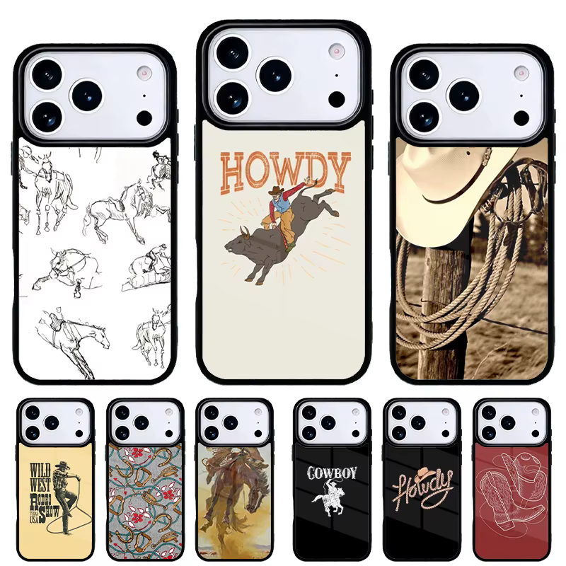 Funda trasera iPhone diseño Lasso Rodeo vaquero deportes extremos
