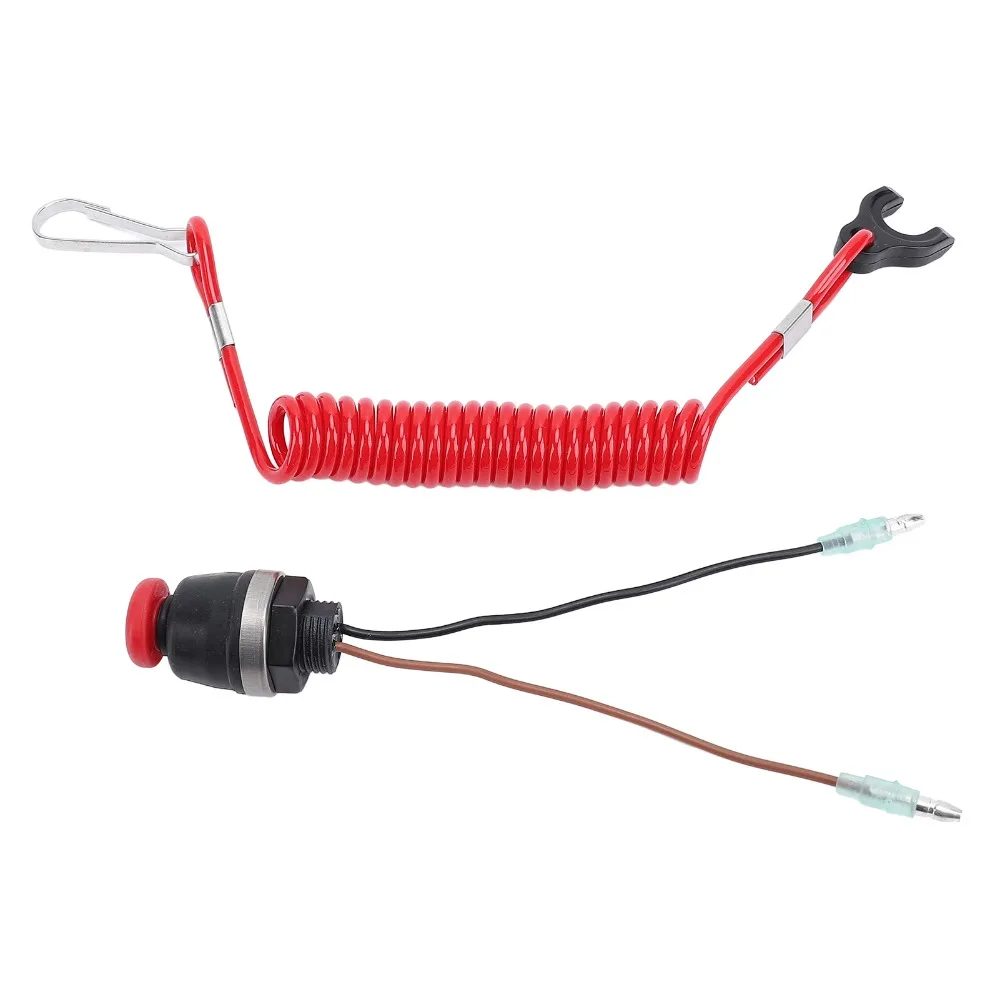 3A3068300 Interruptor de parada de seguridad fueraborda Cordón de interruptor de parada de seguridad de aleación de metal para caja de control Tohatsu de 8 a 115HP - imagen 3