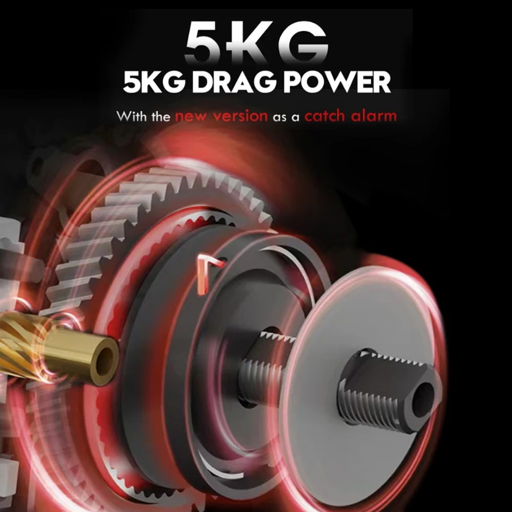 Carrete de Baitcasting J-BARZILLAI PL, carretes de pesca de agua dulce y salada, arrastre máximo de 8KG, carrete ligero para Surf, carretes Baitcaster - imagen 2