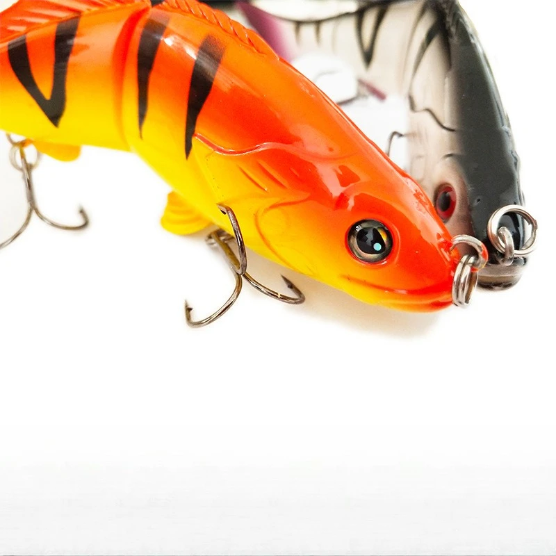 1 Uds 15cm 50g grande nuevo señuelo de pesca duro 3 segmentos señuelo Artificial multiarticulado Swimbait realista Crankbait hundimiento Wobblers - imagen 5