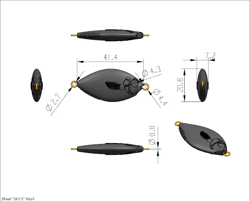 Señuelo de pesca con forma de pez, plantillas de 15g, 20g, 30g, Jigbait fundido a tierra, señuelos artificiales, pececillo, VIB, lubina, cebo duro mandarín - imagen 3