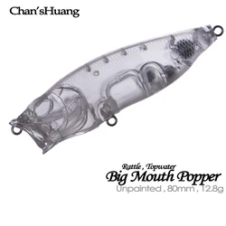 Chan'sHuang Popper Topwater Artesanal – Señuelo Superficie Sonajero