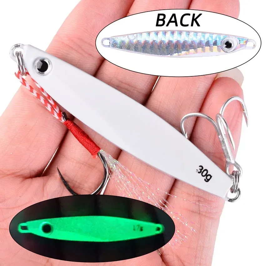 3/5/8 Uds plantillas de cuchara de Metal señuelo de Pesca de carpa 7g 12g 17g 22g 30g 40g Crankbait Jig cuchara Wobbler cebo Señuelos de Pesca de Mar Pesca - imagen 5