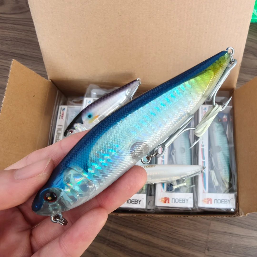 Noeby 3 uds 115mm 25,5g superficie de pesca señuelo tipo lápiz Topwater flotante Wobbler cebo duro para lubina Lucio peces de perca de agua salada - imagen 5