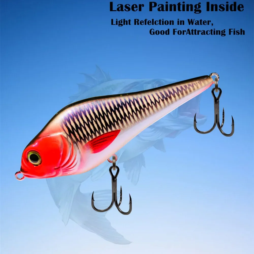 Señuelos de Pesca Jerkbait, cebo Vib de hundimiento lento, 100mm, 21g, lubina de mar, novedad - imagen 2