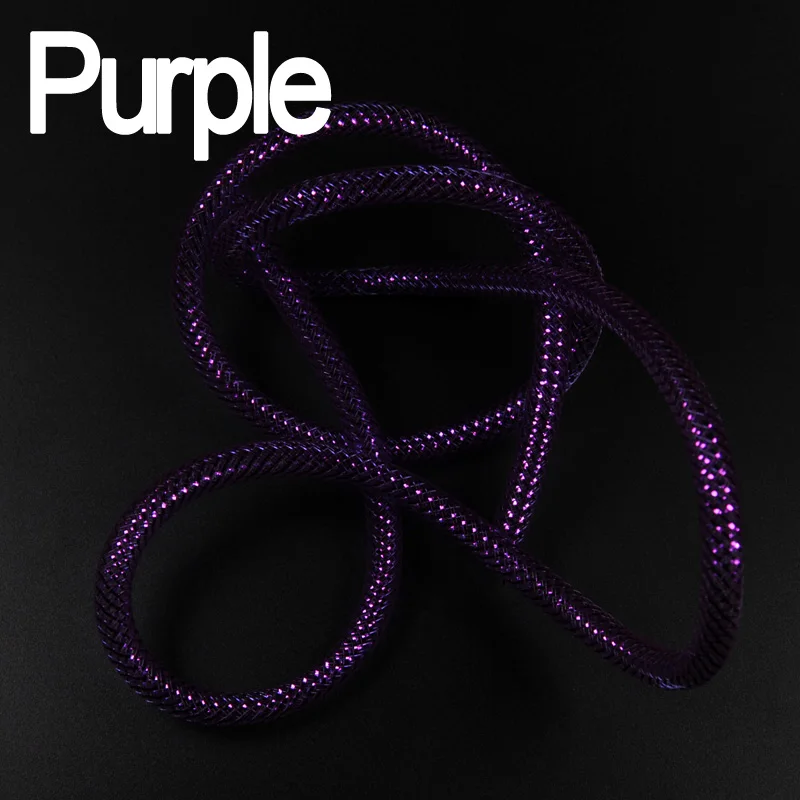 Wifreo-oropel holográfico de oro perla de 2 metros, tubo de Mylar, malla para atar moscas, cuerpo E Z, Material de pececillo, 8mm - imagen 4